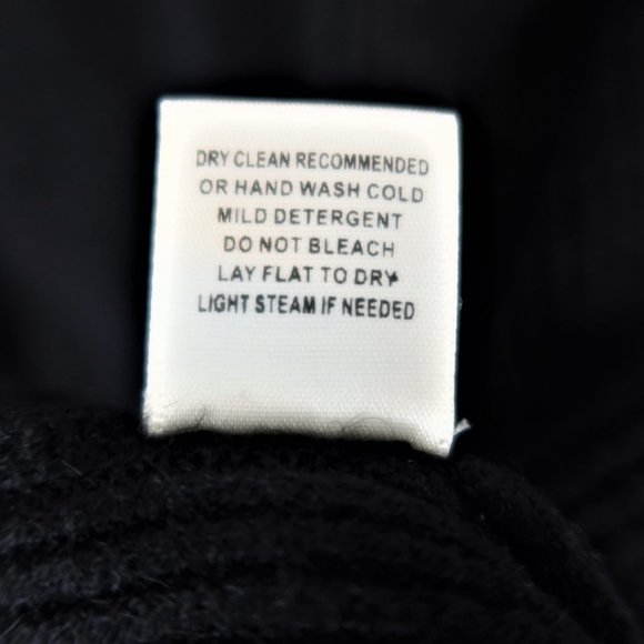 LOVESTITCH Black Asymmetrical Off Shoulder Turtle Neck Sweater Size Large - Picture 5 of 11